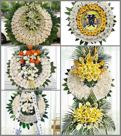 湖南永州祁阳县羊角塘镇堆上村花圈速递